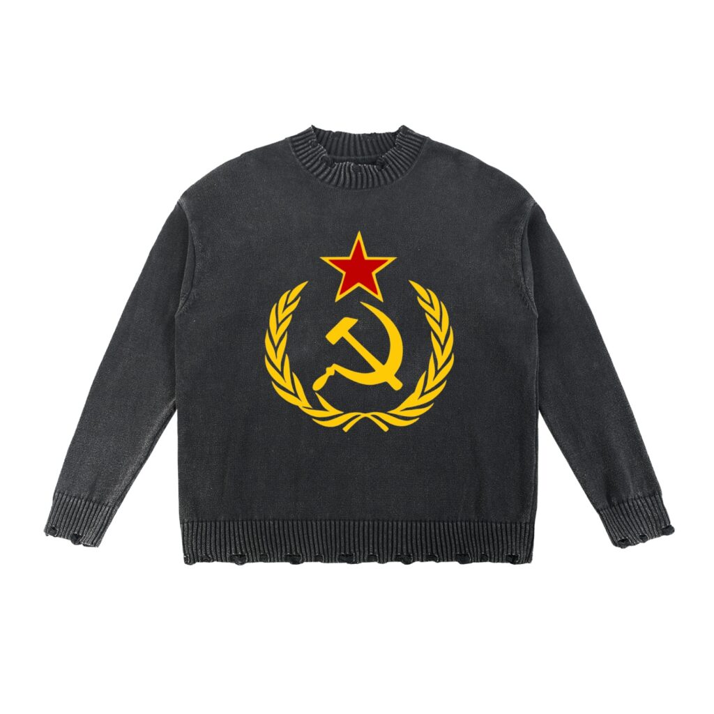 Vintage Washed Hand-Frayed Sweater