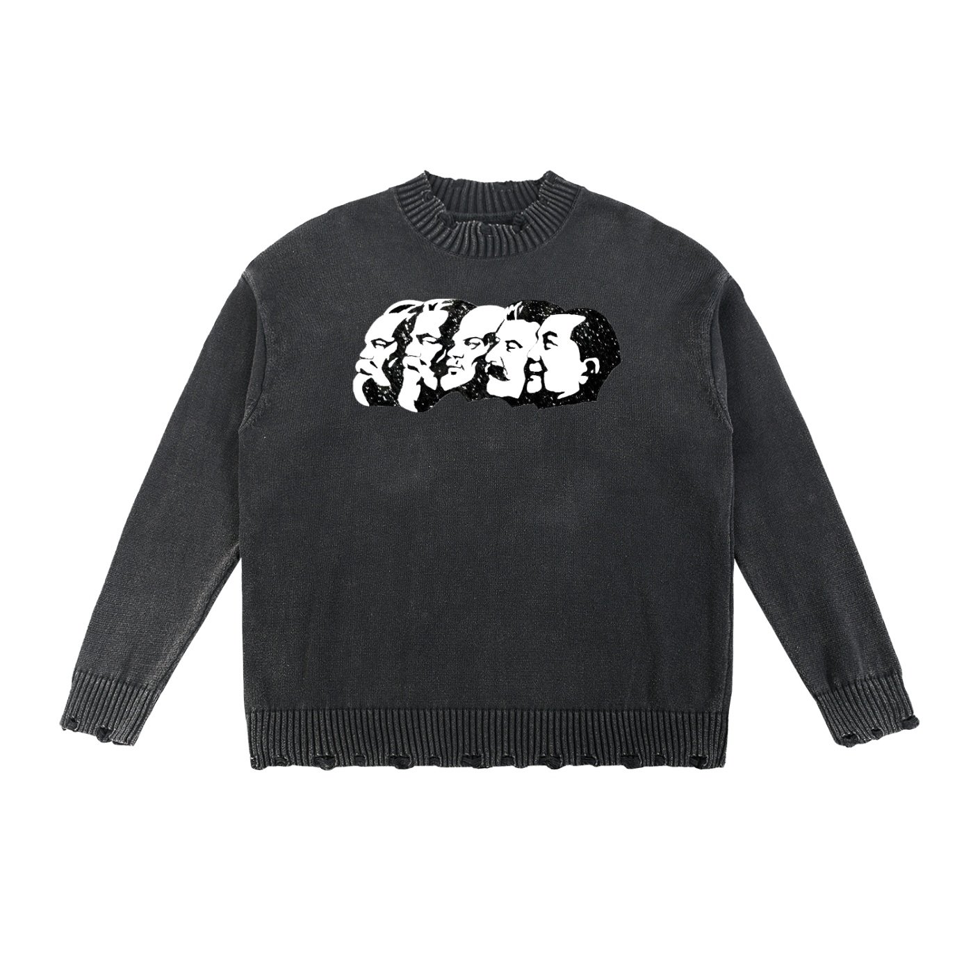 Vintage Washed Hand-Frayed Sweater